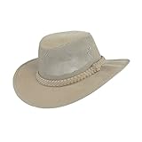 Beige Big Tall Sun Hat for Men, Vented Mesh, Soaker Design, UPF 50, Size XL, 2X