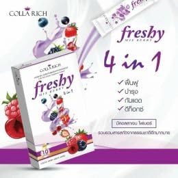 New!!! Collarich Freshy mix berry Collar Fresh Fruit Mix 4in1, Sunscreen + Detox (10 Sachets/box) x 1 box
