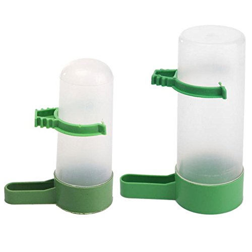 Automatic Bird Feeders Plastic Bird Water Feeder Parrot Water Feeding Bird Cage Accessories Automatic Bird Watering Dispenser Bird Drinking Feeder 4 PCS