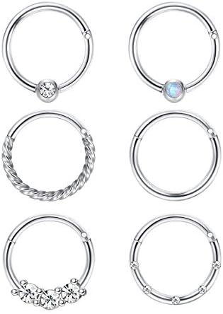 FIBO STEEL Cartilage Hoop Earrings