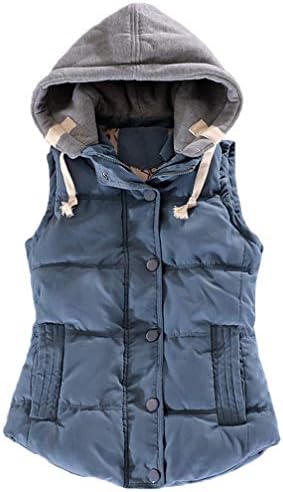 【YOUYOUOK】レディース スリムベスト マガ チョッキ外套 学生ジャケット ベスト 秋冬 スリム ダウンベスト ロングベスト フード付き スカジャン ファッション ベスト コットンベスト コットンチョッキ M-4XL
