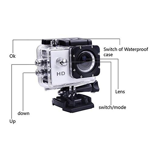 HMY Outdoor-Sport-Action-Kamera Unterwasser Mini-Kamera Wasserdicht Cam Bildschirm Multiple Color Water Resistant… – Bild 6