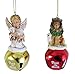 Lion and Angel with Lamb Bell Hanging Ornament 3 3/4 Inch (Set of 2)