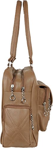 bizarre vogue women's stylish handbag (beige, bv1018)