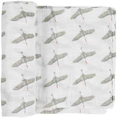 100% Bamboo Muslin Baby Swaddle Blanket - Captain Silly Pants: Newborn Baby, Soft &amp; Breathable, Hypoallergenic For Sensitive Skin, Durable &amp; Eco-Friendly, Boys &amp; Girls, 48”x48”, Special Delivery