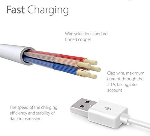 Apple MFi Certified 30-Pin to USB Cable for iPhone 4/4S, iPad 1/2/3, iPod Classic/Touch/Nano Charging & Sync