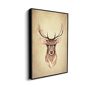 Canvas Wall Art for Living Room, Bedroom Animal Portrait Framed Canvas Prints for Home Decoration Ready to Hang - 16x24 inches