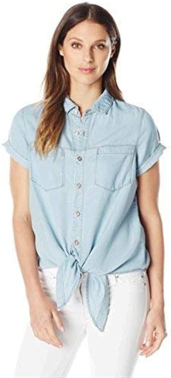 short sleeve jean shirt womens