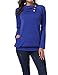 Miusey Casual Sweaters for Women, Ladies Cowl Neck Raglan Long Sleeve Tops Bottoming Oversized Fashion Pullover Loose Fitted Tunics Fall Shirts with Pockets for Office Blue XL