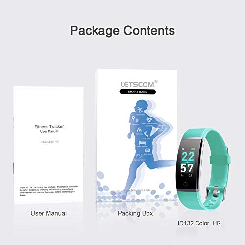 LETSCOM Fitness Tracker with Heart Rate Monitor, Color Screen Activity Tracker Watch, IP68 Waterproof Pedometer Watch Sleep Monitor Step Counter for Women Men and Kids
