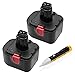 Powerextra 2 Pack 14.4V 3000mAh Battery Replacement for Lincoln Grease Guns 1401 1442 1442E 1444 1444E