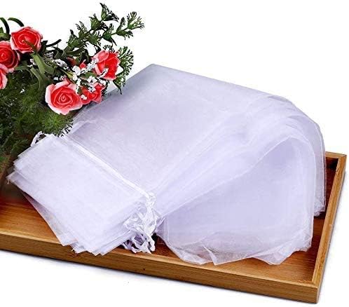 G2PLUS 30PCS White Organza Wine Bottle Bags 750ml Wine Gift Bags with Drawstring for Gift Wrapping Wine Bottles - 14 x 37CM - Image 5