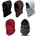 Fashion Ultralight 4 in 1 Winter Warmer Full Face Cover Mask Headscarf Sports Cycling Ski Beanie CS Hat Color Black