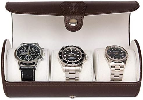Vegan Leather Watch Roll Organizer by Case Elegance