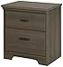 South Shore Versa 6-Drawer Double Dresser and 2-Drawer Nightstand, Gray Maple