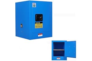 Hazardous Substance Storage Cabinet - Flammable Chemical Cupboard, Lockable Metal Fireproof for Storing up to 4 Gallons 22.05