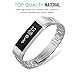 MoKo Fitbit Alta HR and Alta Band, Universal Stainless Steel Replacement Watch Band Strap Bracelet with Spring Pin for Fitbit Alta / Fitbit Alta HR, Tracker NOT Included - SILVER