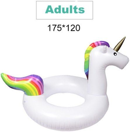 Veslagy PVC Children Adults Giant Flamingo Unicorn Inflatable Swimming Ring Pool Party Float Swimming Circle For Water Safety Toys 175cm