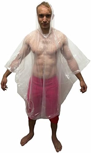 6 x Adult Disposable Emergency Waterproof Rain coat Ponchos Jacket for Festival Hiking Camping Farming Fishing Outdoor Essentials
