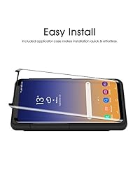 Galaxy S8 Screen Protector Tempered Glass, Elecshion 3D Curved Tempered Glass Dot Matrix Screen Protector for Samsung S8 with Easy Installation Tray (Case Friendly)