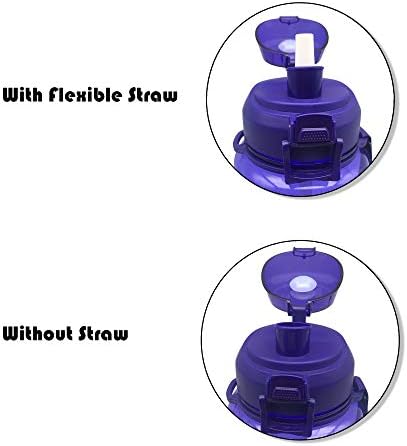 Clear plastic water bottle with an open cap, featuring a built-in straw.