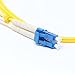 1 Meter Singlemode Duplex Fiber Optic Cable (9/125) - LC to LC - Yellow