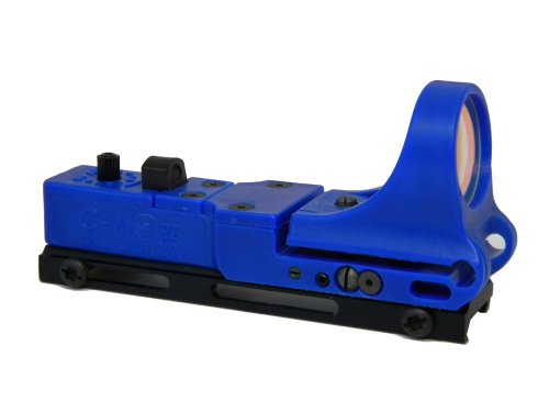 C-MORE Systems Railway Red Dot Sight with Standard Switch, Blue, 8 MOA