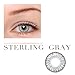 Women Multicolor Cute Charm and Attractive Fashion Contact Lenses Cosmetic Makeup Eye Shadow - Sterling Gray