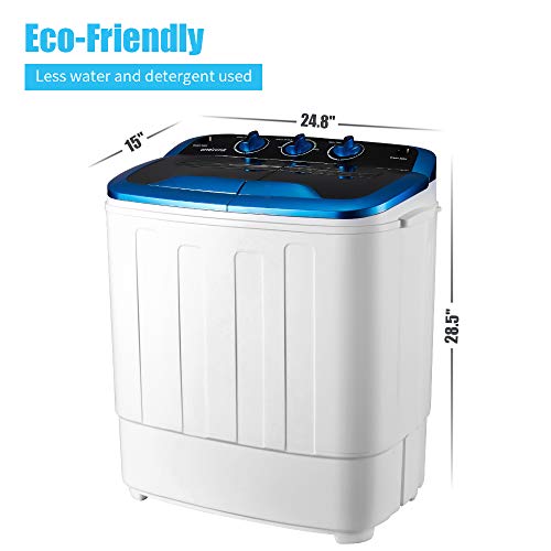 EROMMY Portable Mini Cloth Twin Tub Washing Machine Compact Washer w