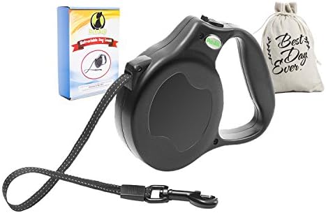 Retractable Dog Leash with Carry Bag and 3 Ebooks - Reflective, Tangle Free, Top Quality 100% Life Time Guarantee - Best for Small Medium and Large Dogs Training, Hiking, Running, Jogging, Walking