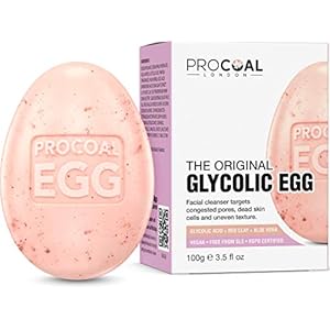 Glycolic-Egg-Facial-Cleansing-Soap-100g-by-Procoal-Glycolic-Acid-Cleanser-For-Rejuvenated-Bright-and-Glowy-Complexion-Vegan-Cruelty-free Glycolic Egg Facial Cleansing Soap 100g by Procoal - Glycolic Acid Cleanser For Rejuvenated, Bright and Glowy Complexion…