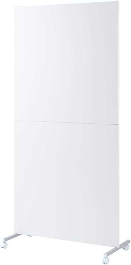 Amazon パーテーション キャスター付 衝立 幅90cm ホワイト 白 マガジンラック付 間仕切り 仕切り 木製 おしゃれ 日本製 業務用 オフィス ボード ホワイト 幅90cm フラップシップファニチャー 介護用ベッドテーブル