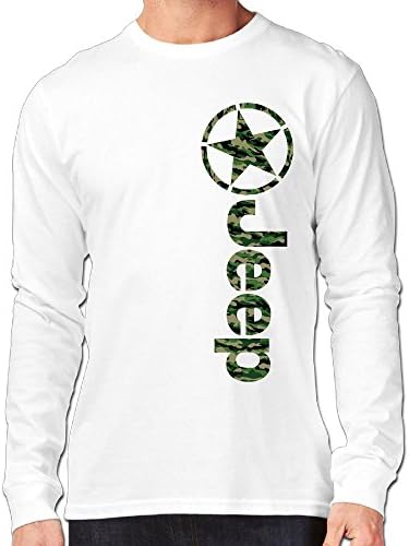 Jeep Usa Four By Four Off Road Classic Men's Tshirts Long Sleeve White XXL