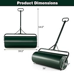 Goplus Lawn Roller, Push/Tow-Behind Lawn Roller, 17