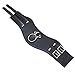 Davidsource Locking Posture O Ring Collar Black Faux Double Leather Neck Belt Adjustable Lockable Choker Collar Restraint Head Harness BDSM Adult Sex Toy
