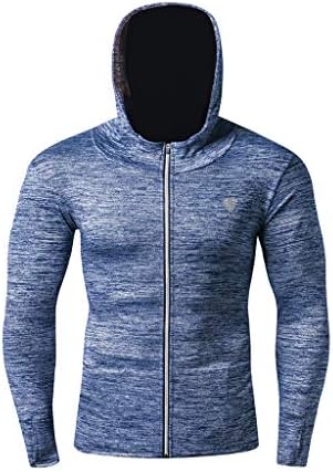 Outdoor Mountaineering Sport Cap Coat Men's Fitness Training Body Shaper Workout Long Sleeve Hooded Clothes