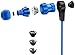 Sentey Black/Blue Earbuds Earphones in Ear Headphones Headset Metal Audiophile for Music Running Travel Carrying Case Included Tangle Free Cable Oryon LS-4217 Inline Control Microphone Kids Men Girls