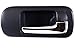 PT Auto Warehouse HO-2572MAFRK - Inside Interior Inner Door Handle, Black Housing with Chrome Lever - 4-Door Sedan, without Power Lock Hole, Passenger Side Front