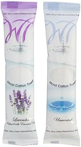 White Towel Moist Cotton Towels (Lavenderunscented)