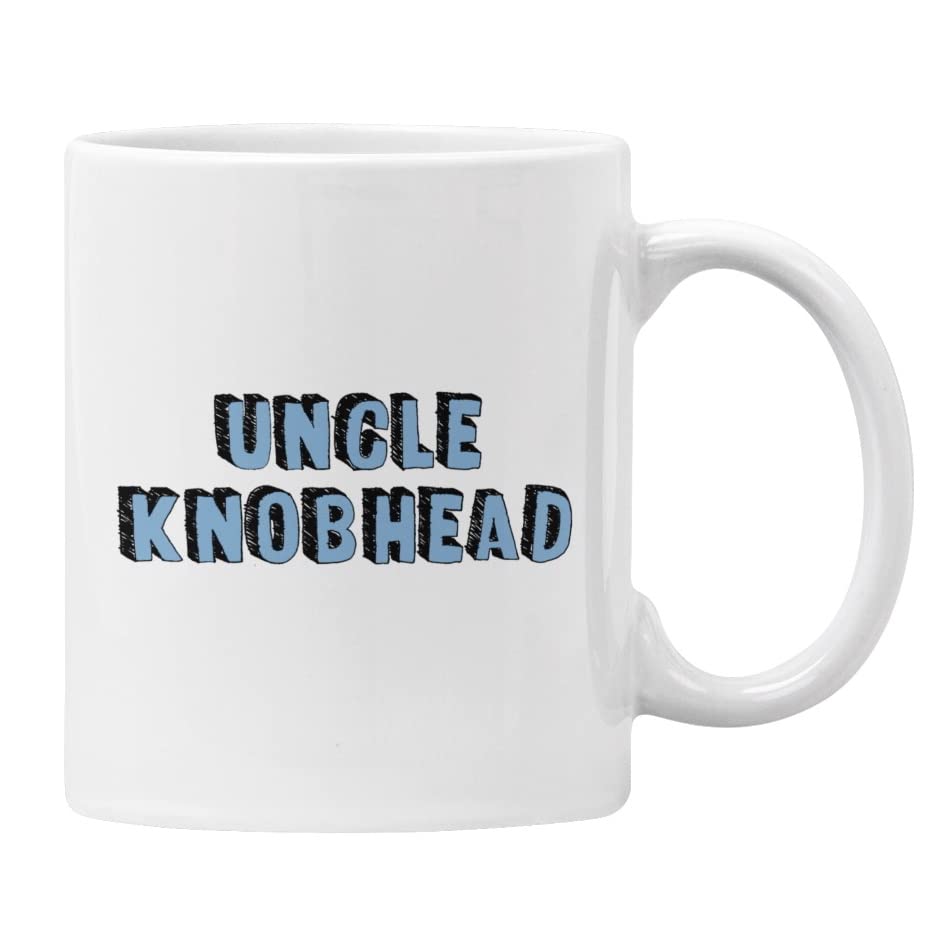 Plumfoolery Uncle Knobhead Mug, Funny Gift for Brother, Mug for Him (White)
