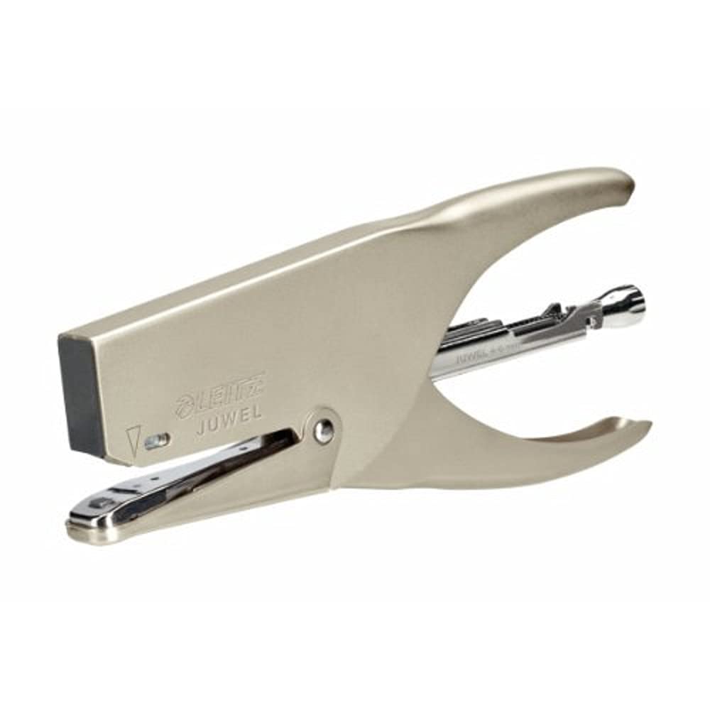 Leitz Juwel 3000 Stapling Pliers, Flat Clinch Stapling, Use with Juwel 6 mm Staples, 30 Sheet Capacity, Metal, Chrome, 55580082