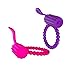 SF Cold Light Heads Male Enlarger Vibration Thimble Ring (2 Pack)--Pink/Purple (Purple/Pink)