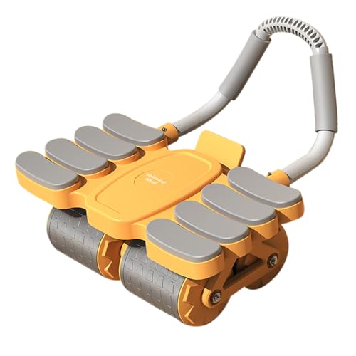 Automatic Rebound Abdominal Wheel with 8 Elbow Supports and Four-Mute Roller, Plank Exercise Roller For Abdominal & Core Strength Training (orange)