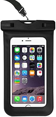 Universal Waterproof Case, Cell Phone Dry Pouch Floating Bag for iPhone 7, 7 Plus, 6s, 6s Plus, 5s, se, Galaxy S8 S7 Edge, Note 4 3, LG G6 G5 G4, HTC One X, Smartphone Devices Up To 6.0" (Black)