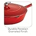 Tramontina Bestow Enameled Cast Iron Skillet with Lid, 10-inch Frying Pan, Red