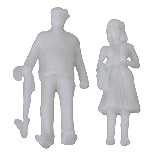 BQLZR White Unpainted Architectural 1:75 Scale Model Figures