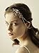 Vintage Bridal Gold leaf Hair Comb Headpiece Greek/Roman Bridal Hair Accessories for Women Wedding with Pearl Rhinestone (Gold 1)