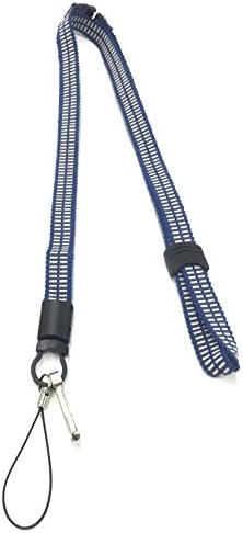 真田ネックストラップ 松葉紐 フック 最新号掲載アイテム 安全パーツ付き 12mm 45 真田紐使用 森製紐 紺 もりせいちゅう