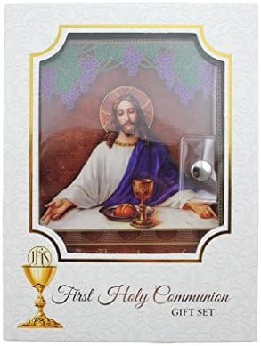 Boys First Communion Jesus Wallet Set