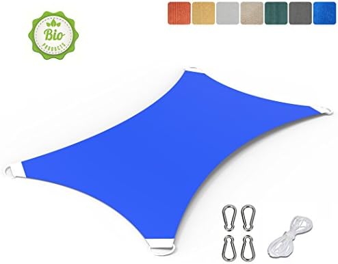 Sun Shade Sails Rectangle 15'x19' Customized Size Available Patio Garden UV Block (ECOLOGICAL MATERIAL) Blue